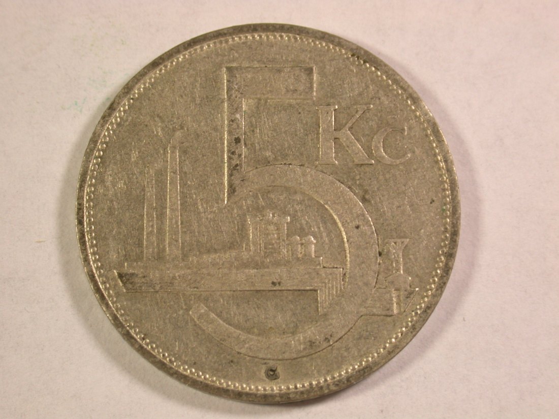  A104 CSSR  5 Kronen 1931 Silber in ss seltener Jahrgang !! Orginalbilder   