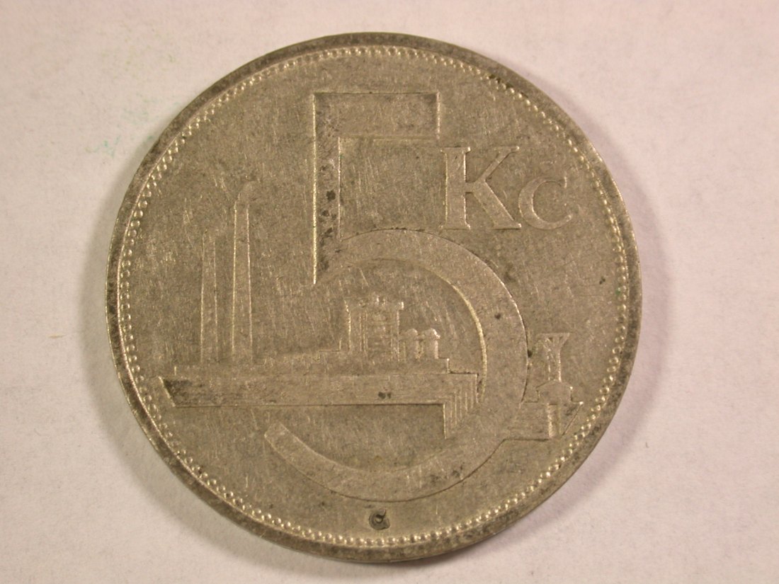  A104 CSSR  5 Kronen 1931 Silber in ss seltener Jahrgang !! Orginalbilder   