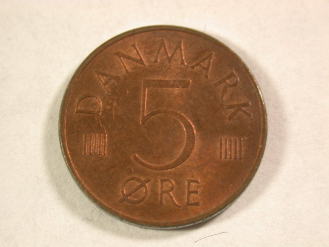 A007 Dänemark 5 Öre 1980 in vz-st Orginalbilder