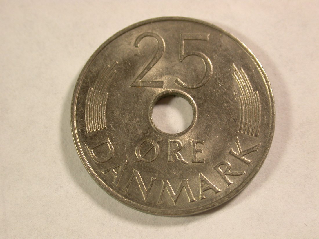 A007 Dänemark 25 Öre 1979 in vz+ Orginalbilder