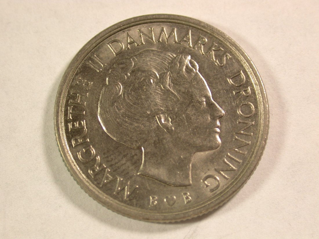 A007 Dänemark 1 Krone 1979 in vz+ Orginalbilder