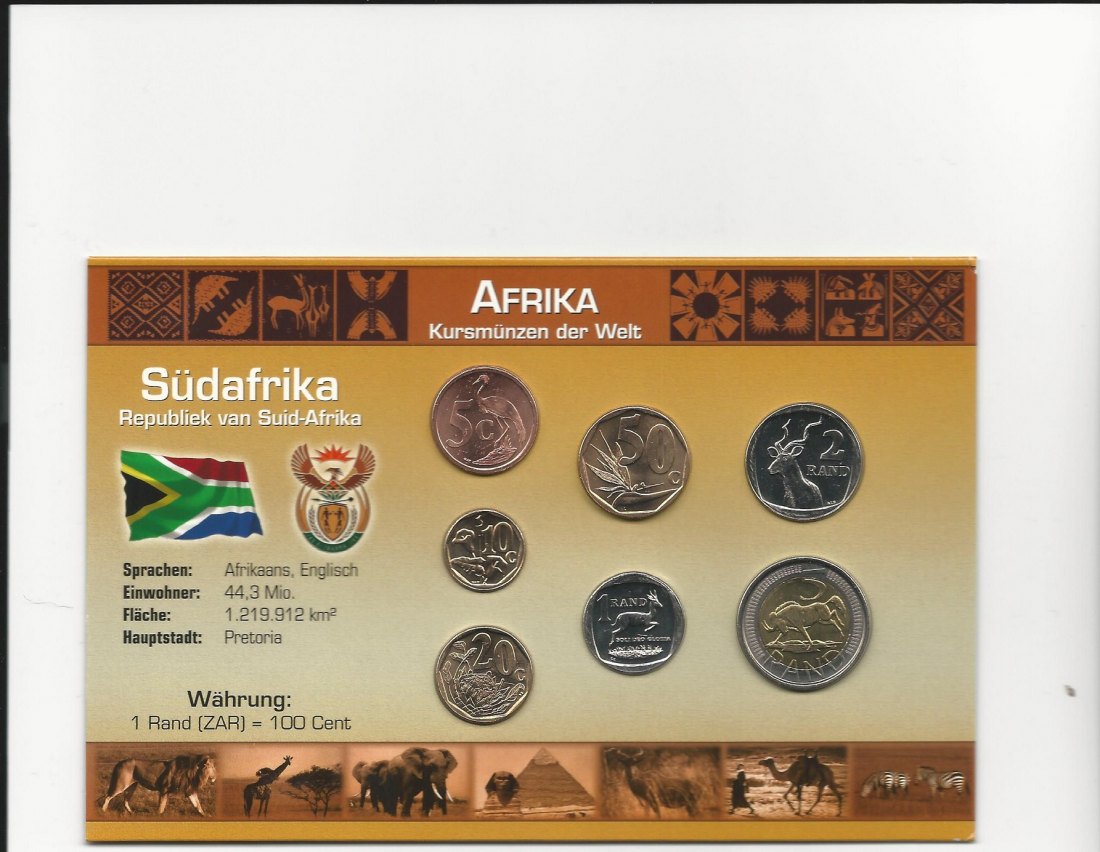  Kursmünzsatz Südafrika 2005 im Blister * Unc   