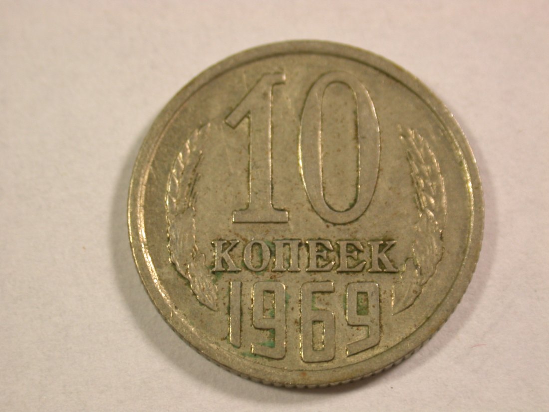 A008 CCCP 10 Kopeken 1969 in vz Orginalbilder