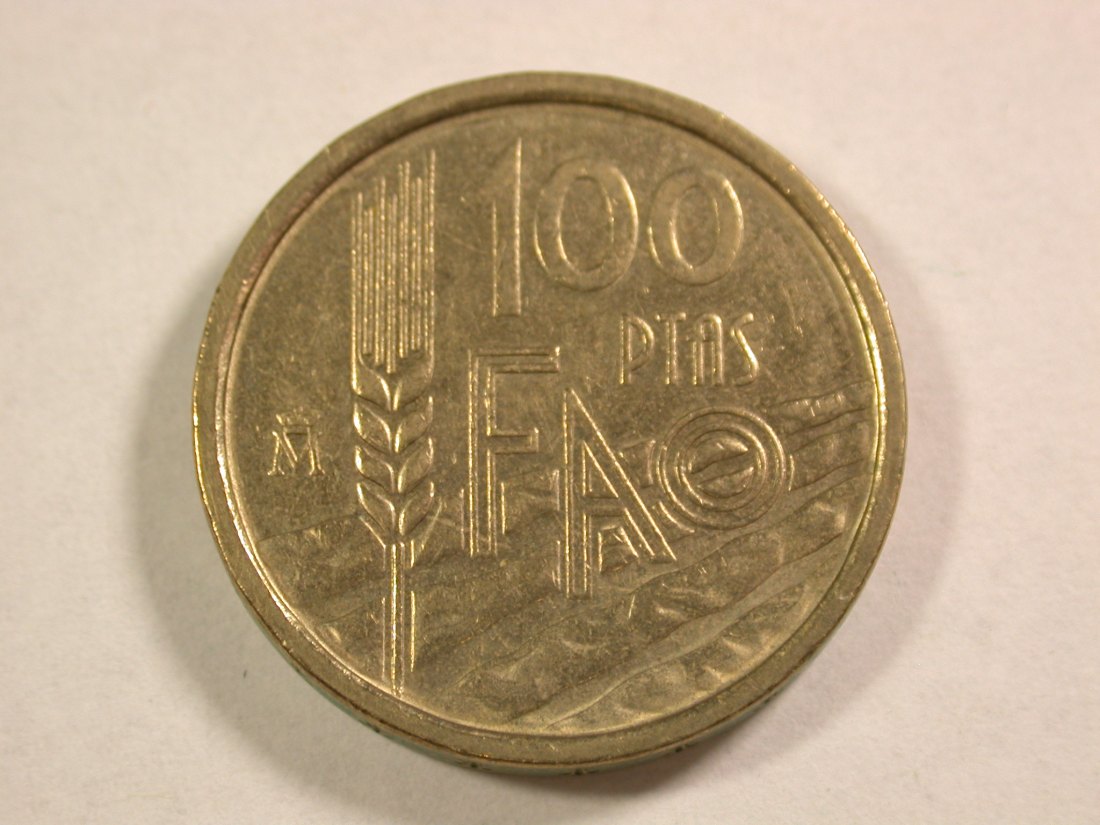 A008 Spanien 100 Ptas 1995 in ss-vz Orginalbilder