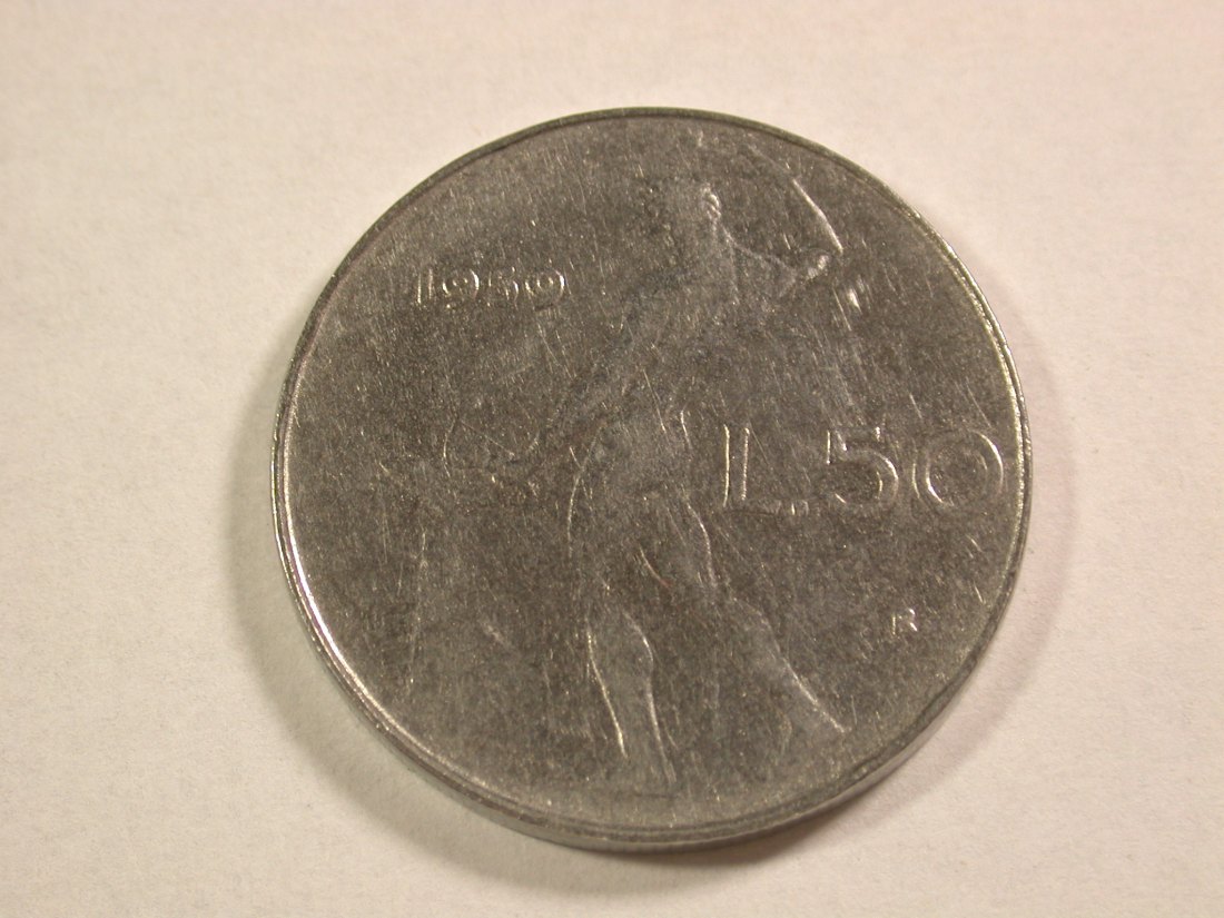 A008 Italien 50 Lire 1959 in ss+ R ! Orginalbilder