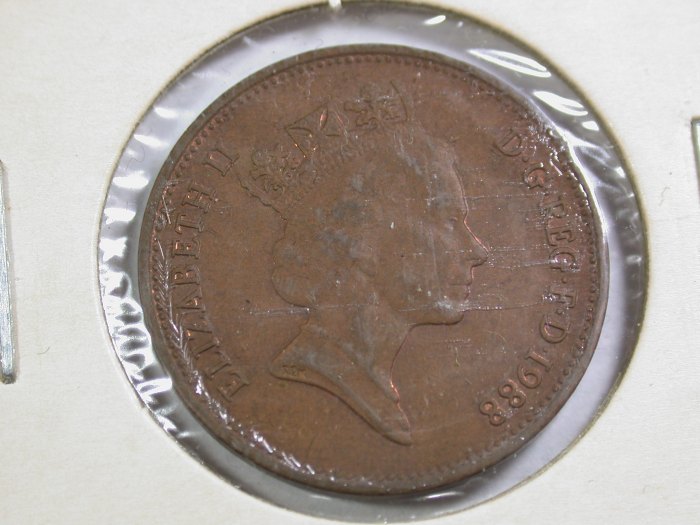 A105 GB 2 New Pence 1988 in vz+/vz-st Orginalbilder