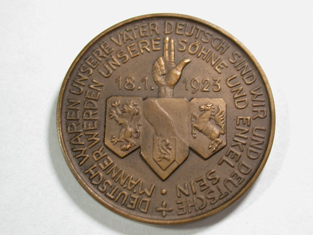  A105 Deutsche Patrioten Medaille Bronze 1923 32mm/14,7 Gr. RR  Orginalbilder   