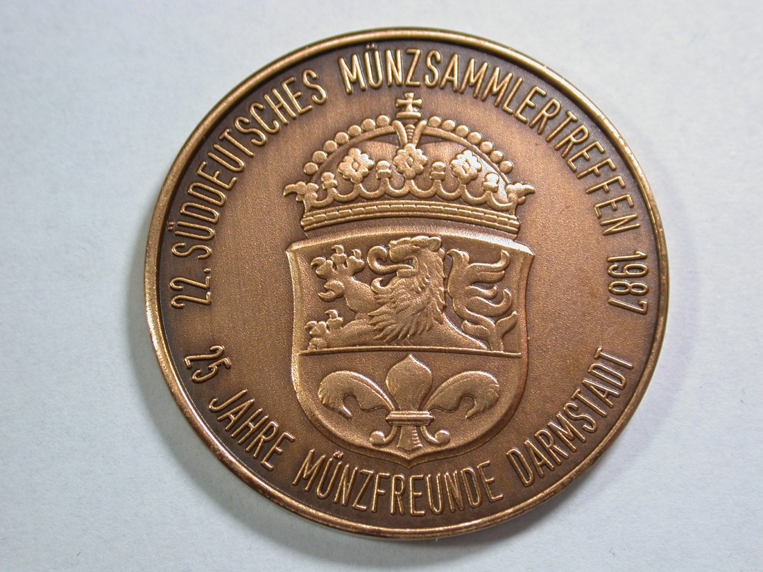  A105 Medaille Süddt. Münzsammlertreffen 1987  32mm/14,5 Gramm  Orginalbilder   