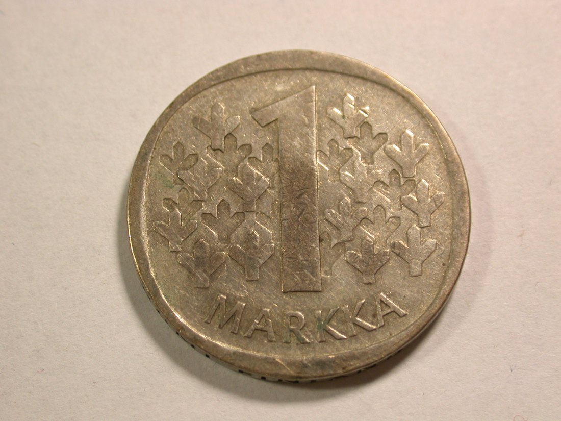 A106 Finnland 1 Markka 1965 Silber in ss+ Orginalbilder