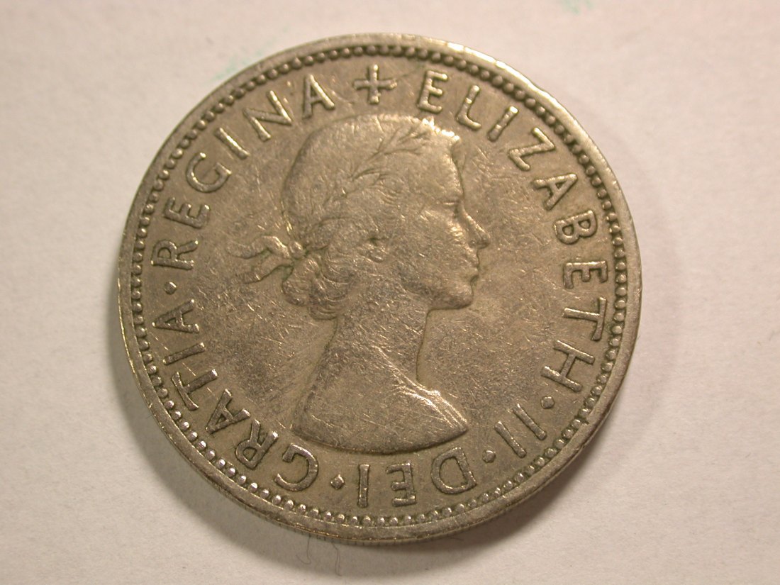  A106 Großbritannien  2 Shilling 1955 in ss  Orginalbilder   