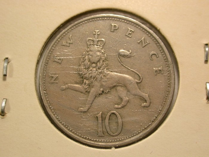  A106 Großbritannien  10 Pence 1968 in ss   Orginalbilder   