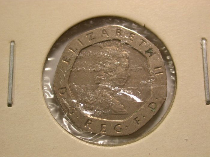  A106 Großbritannien  20 Pence 1982 in vz    Orginalbilder   