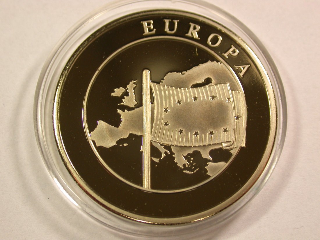  A107 Medaille  Europa 1999 in PP 40mm/31,5 Gramm Flagge Karte Orginalbilder   