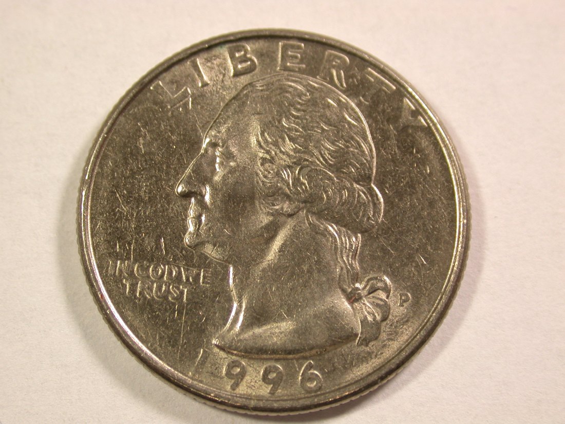 A009 USA Quarter Dollar 1996 in vz-st Orginalbilder
