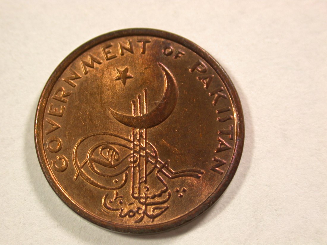  A009 Pakistan  1 Paisa 1962 in ST !!  Orginalbilder   