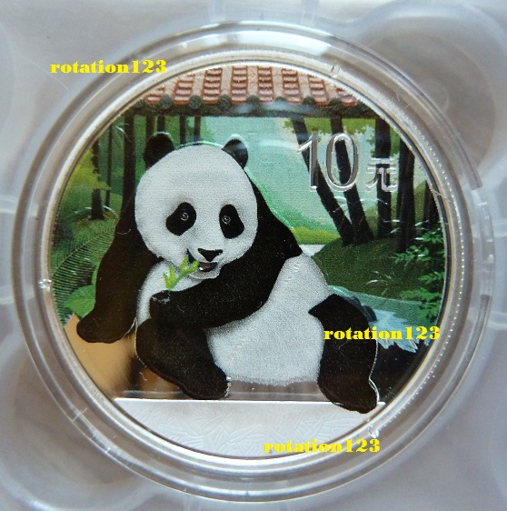  China Panda 2015  Color - BU - Farbe  1 Oz .999 Ag **Maximal 5.000 Ex.**   
