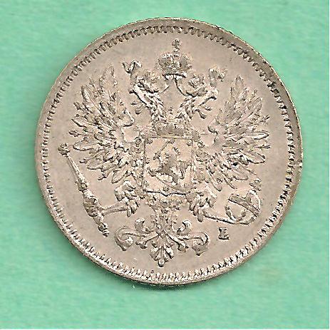  Finlandia - 25 Pennia 1909 silber   