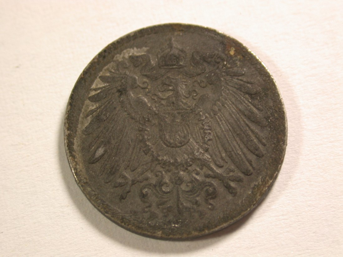  A109 KR  5 Pfennig 1917 F in f.schön  Orginalbilder   