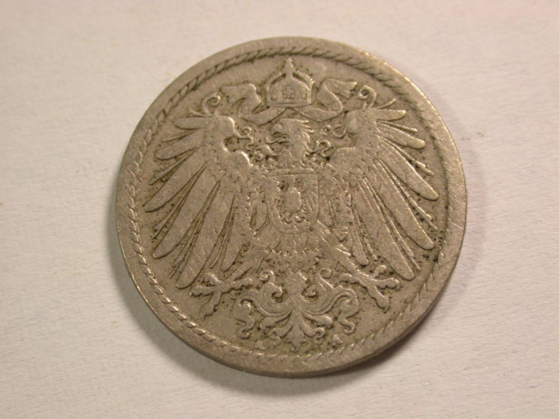  A109 KR  5 Pfennig 1897 A in s-ss  Orginalbilder   