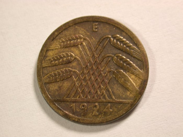  A109 Weimar 5 Rentenpfennig 1924 E in ss+  Orginalbilder   