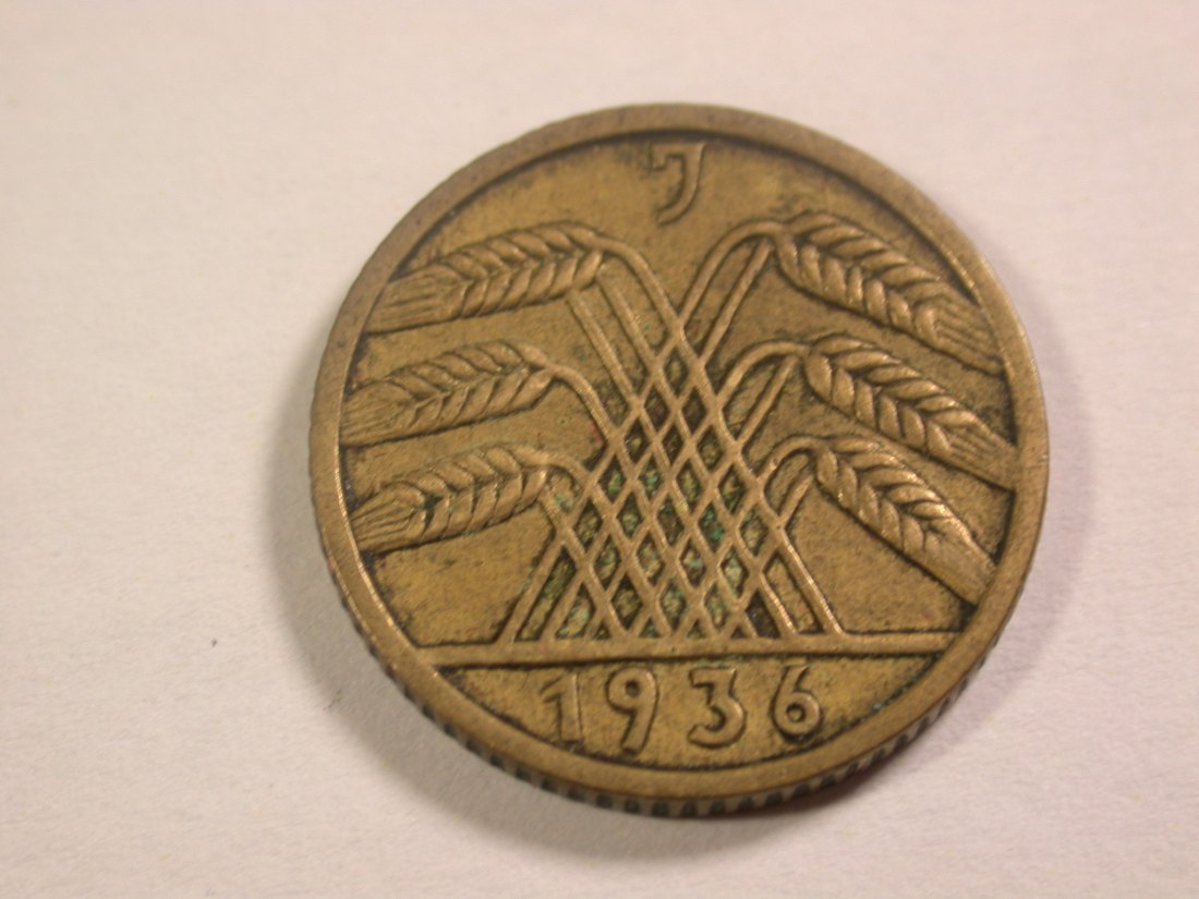  13416 Weimar  5 Pfennig 1936 J in ss+ Orginalbilder   