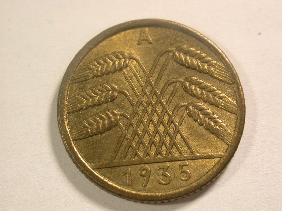  13416 Weimar  10 Reichspfennig 1935 A in f.ST !  Orginalbilder   