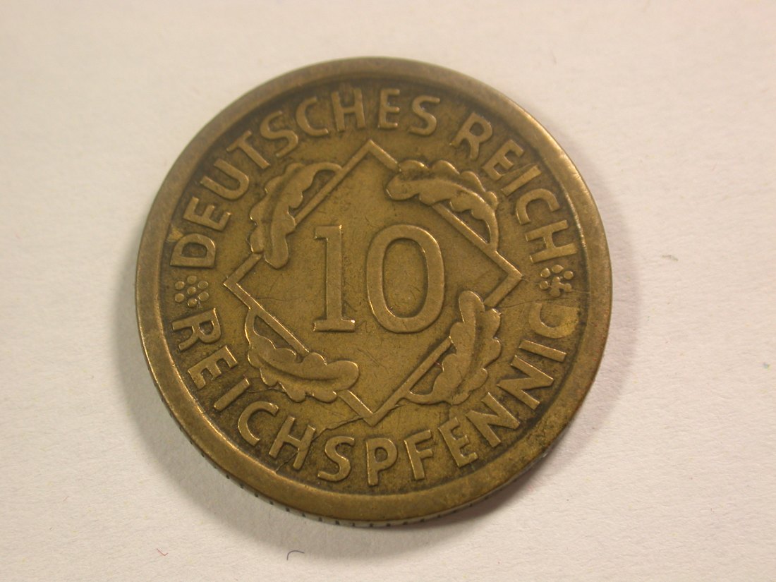  13416 Weimar  10 Reichspfennig 1936 D in ss+  Orginalbilder   