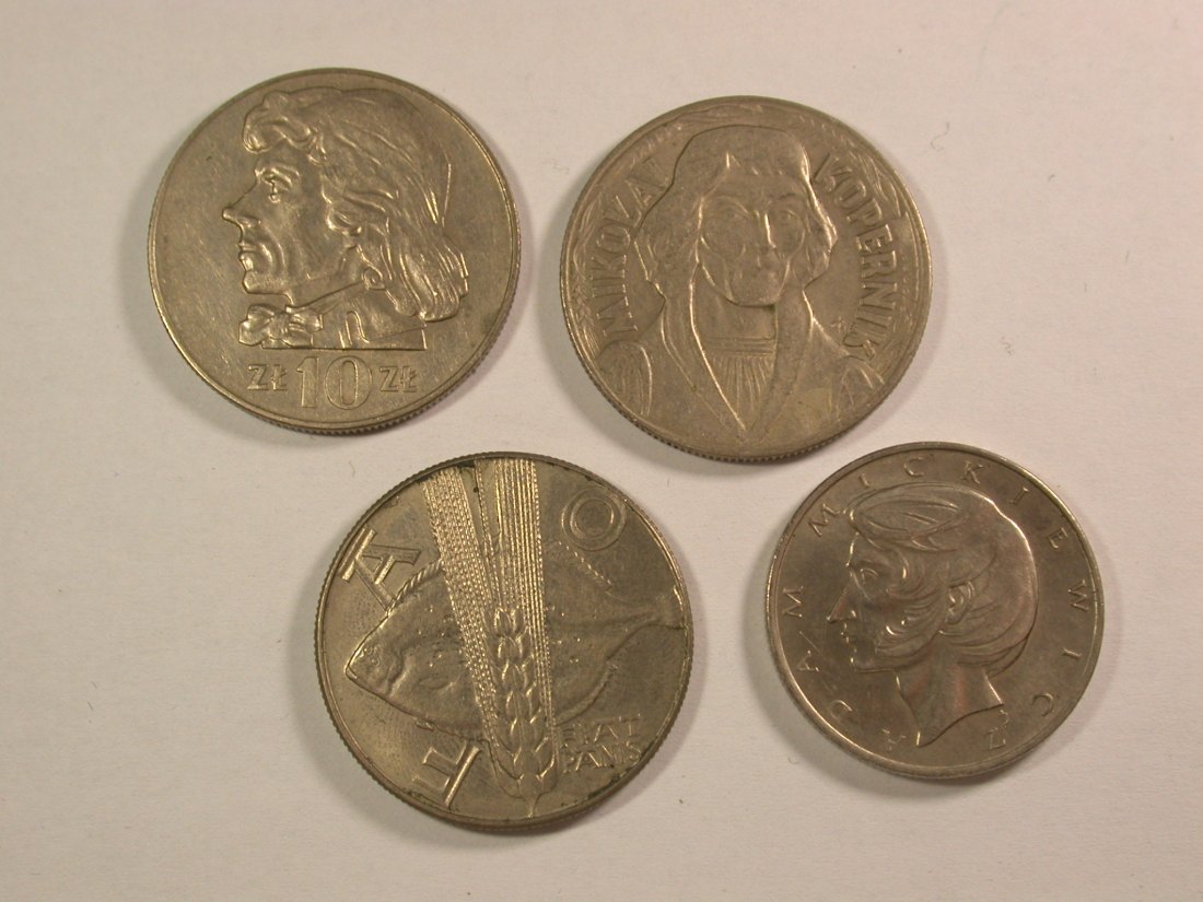  Lots -26-  Polen  4 Münzen mit Gedenkmünzen    Orginalbilder   