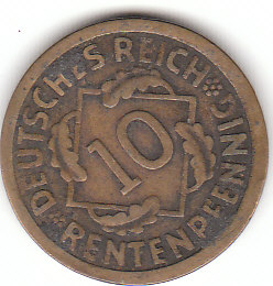 Deutschland (C007)b. 10 Pfennig 1924 A siehe scan