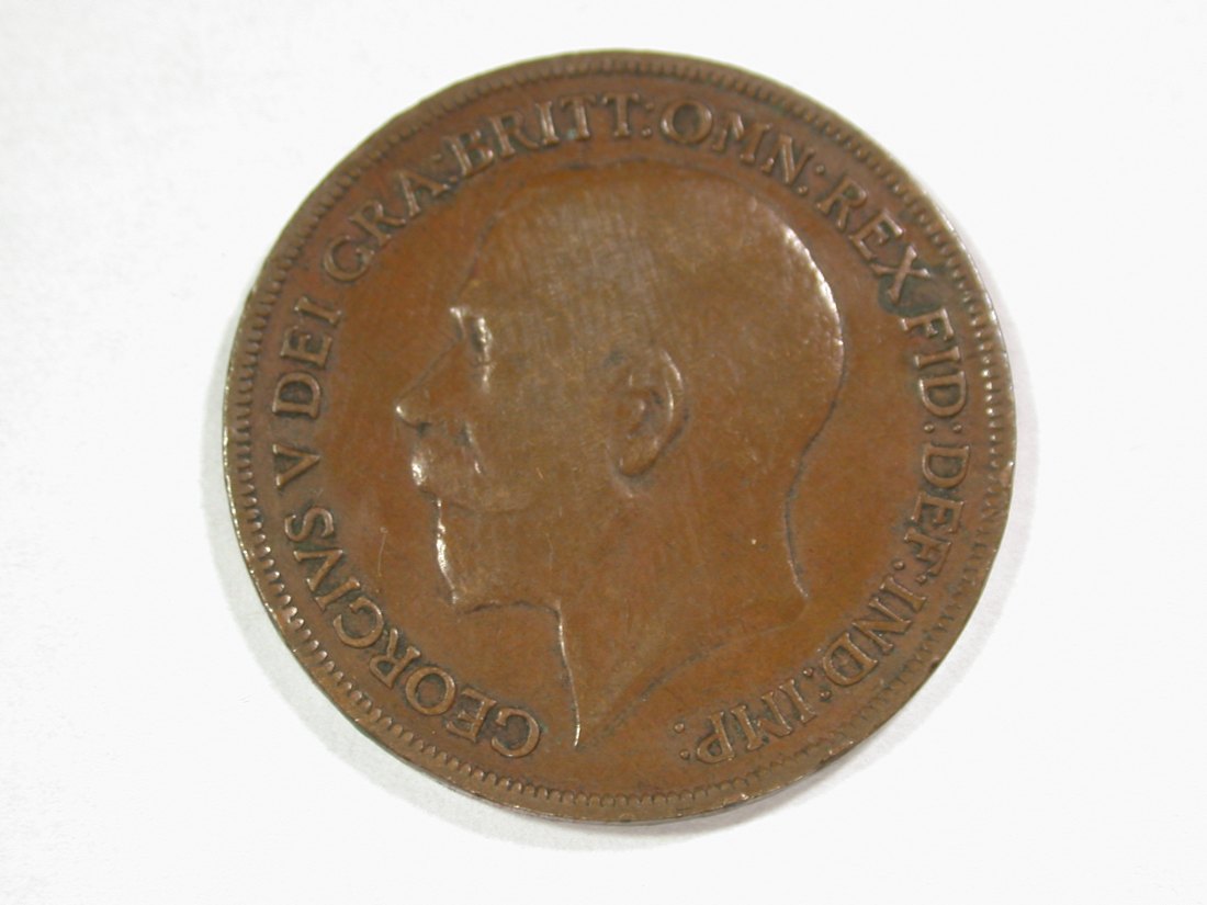 A201 Großbritannien 1 Penny 1919 in ss Orginalbilder