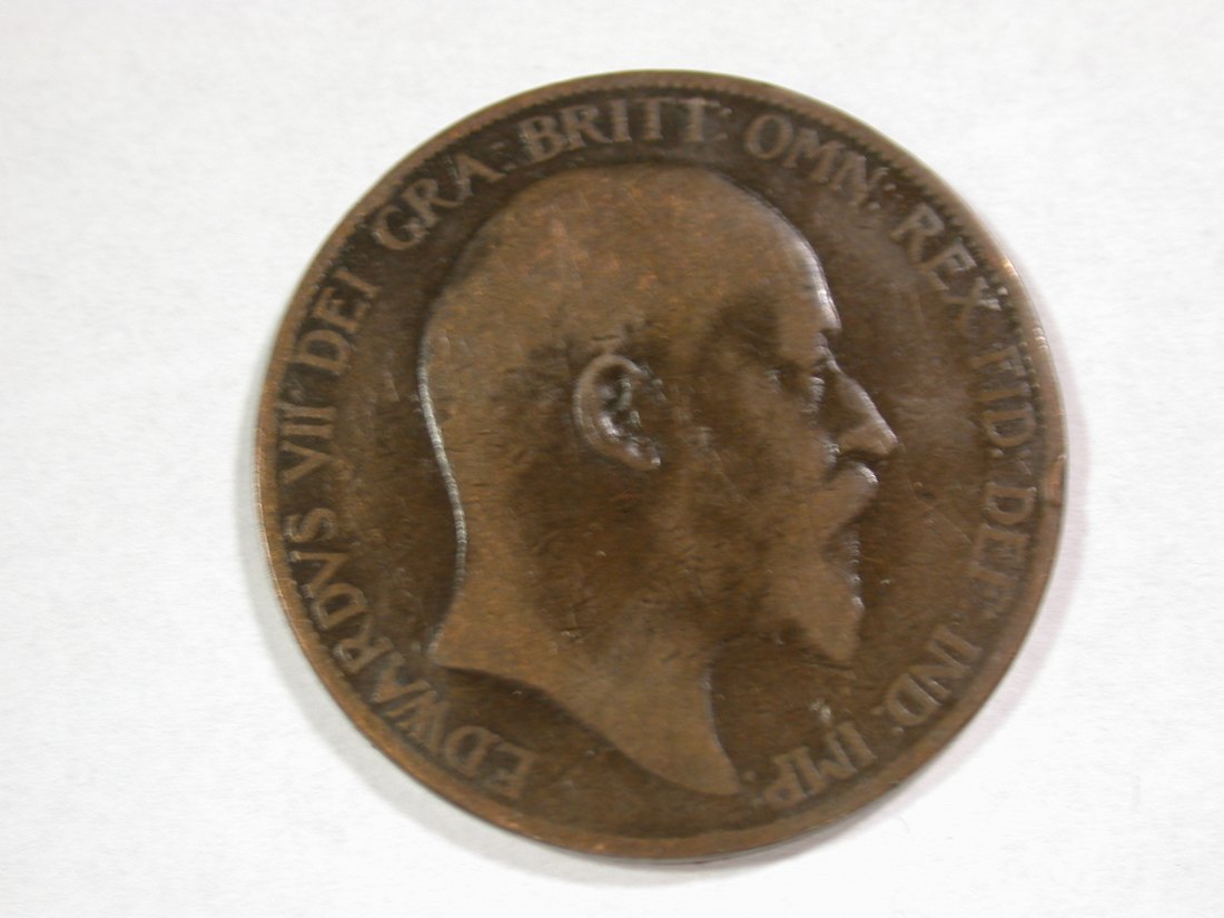  A201 Großbritannien  1 Penny 1905 in f.ss  Orginalbilder   