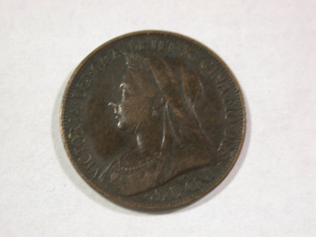  A202 Grossbritannien  Farthing 1897 Viktoria in ss+  Orginalbilder   