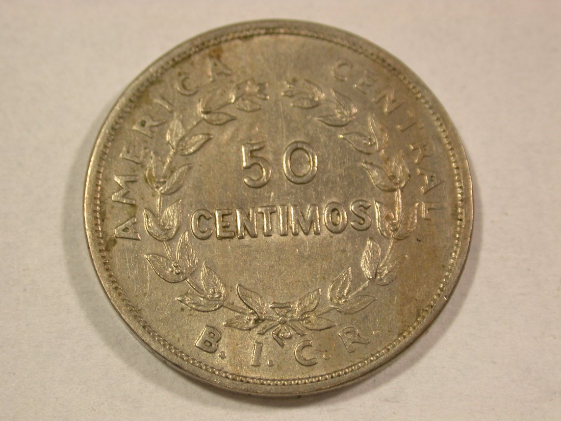  A202 Costa Rica 50 Centimos 1935 in f.vz ! Orginalbilder   