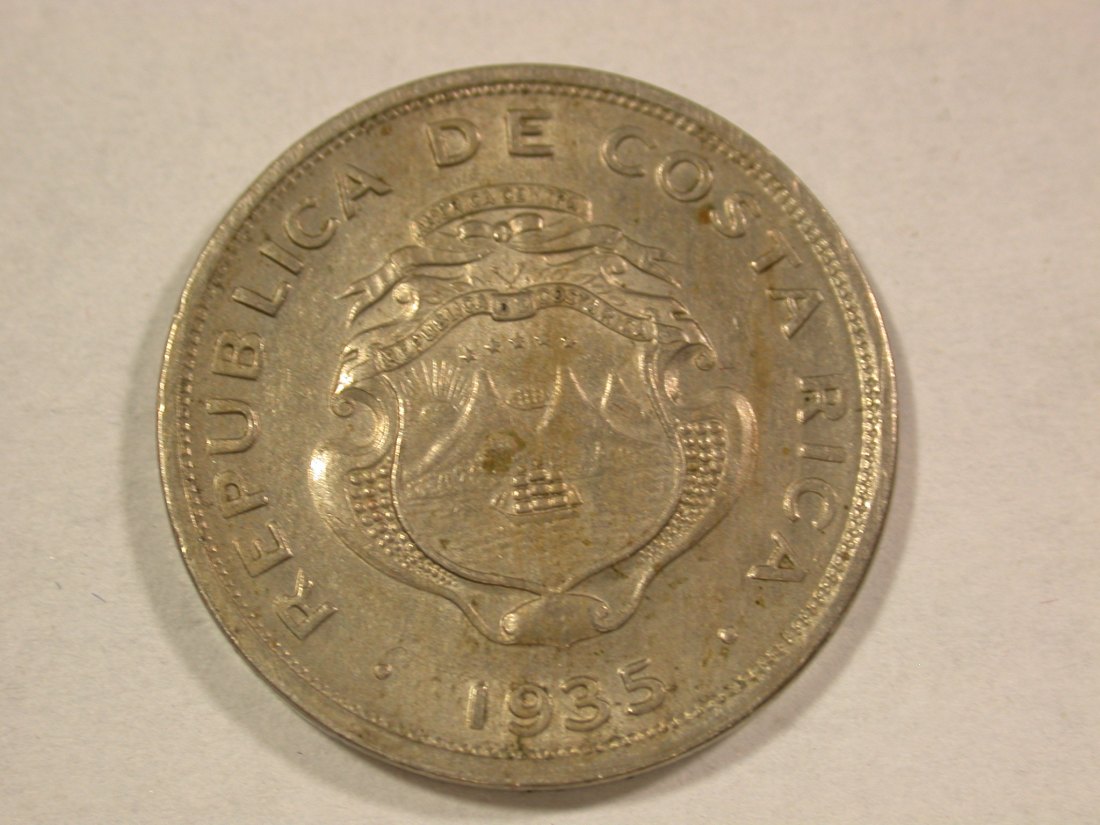  A202 Costa Rica 50 Centimos 1935 in f.vz ! Orginalbilder   