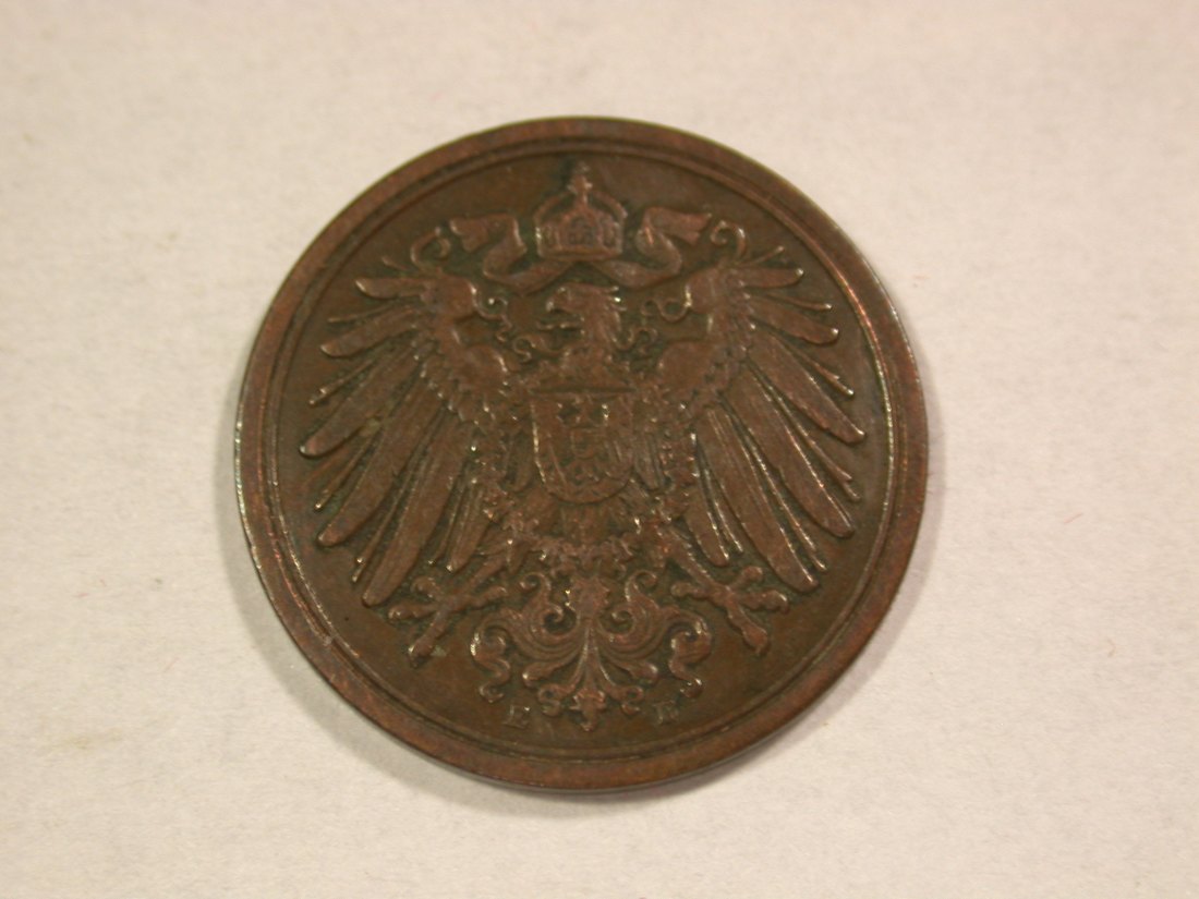  A203 KR 1 Pfennig 1913 E in ss/ss+   Orginalbilder   