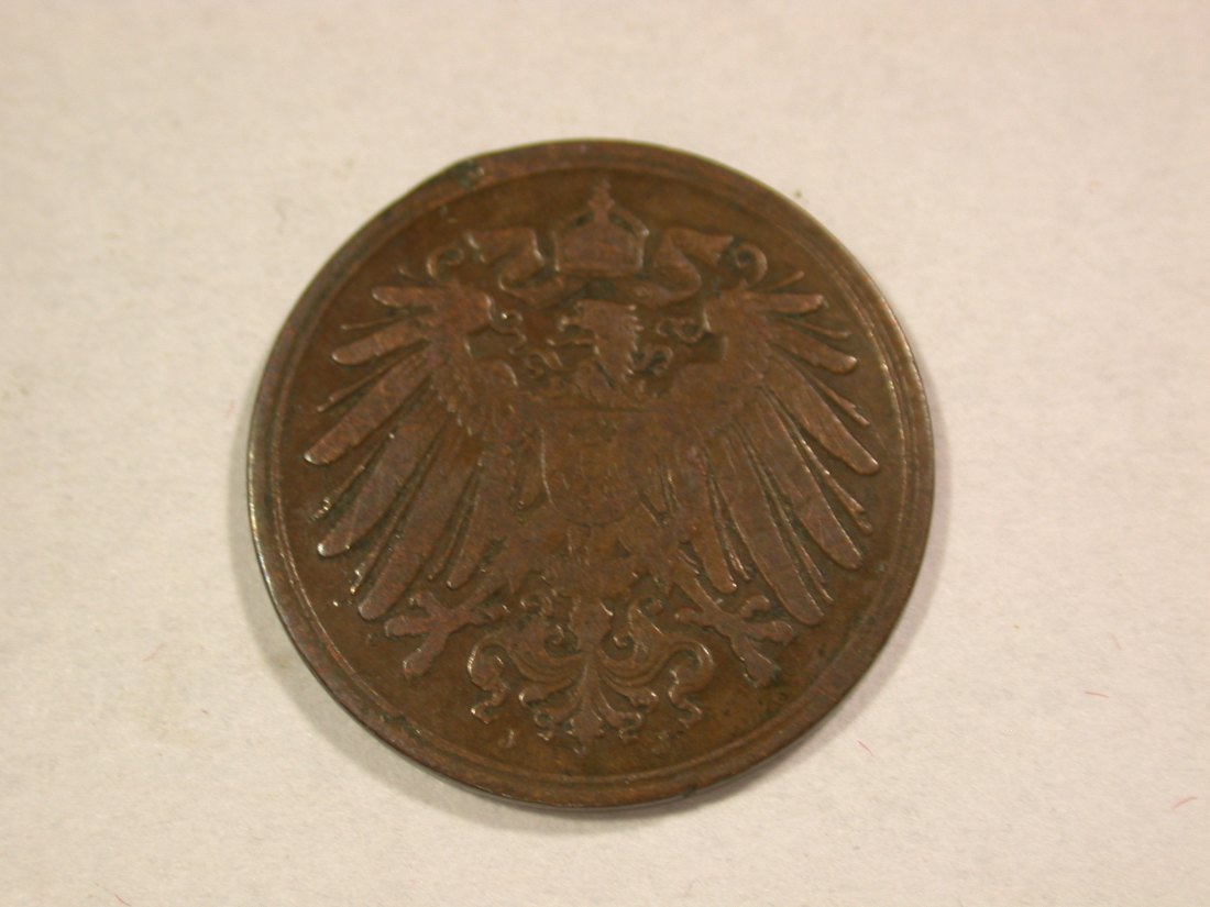  A203 KR 1 Pfennig 1912 J in ss   Orginalbilder   