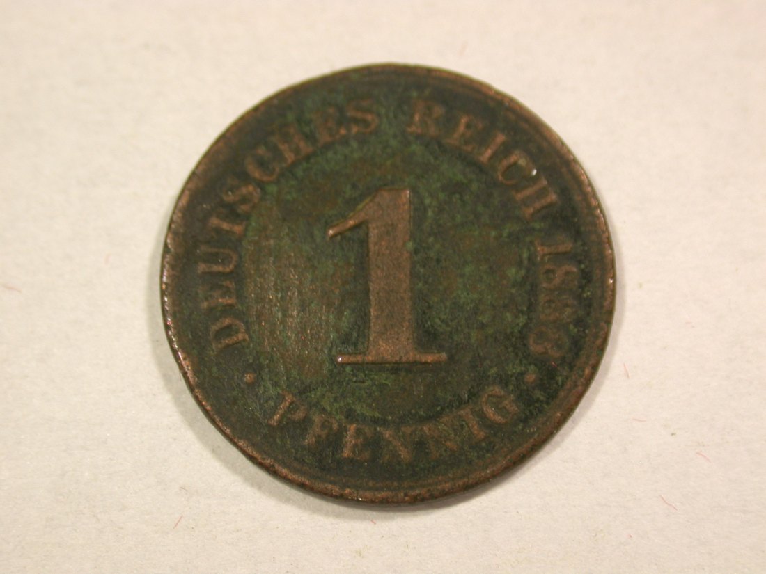  A203 KR 1 Pfennig 1888 A in f.schön  Orginalbilder   