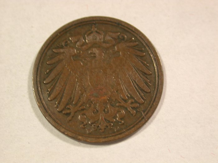  A203 KR 1 Pfennig 1908 D in ss   Orginalbilder   