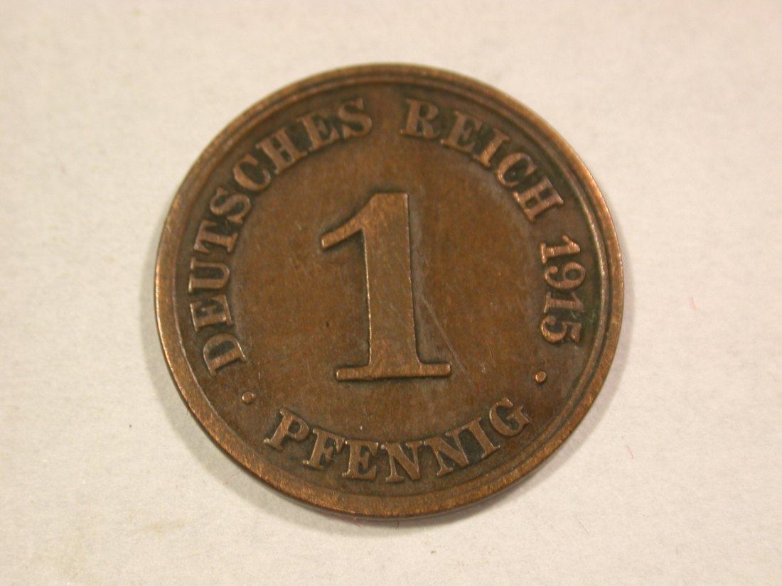  A203 KR 1 Pfennig 1915 J in ss   Orginalbilder   