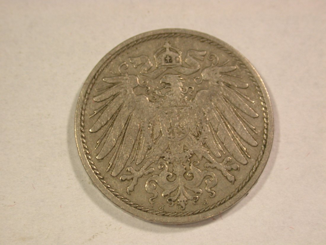 A203 KR  10 Pfennig 1908 J in ss  Orginalbilder   