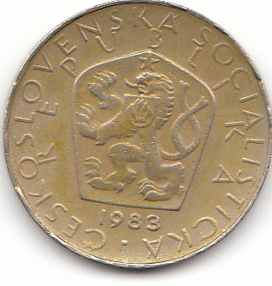 Tschechoslowakei (C012)b. 5 Kronen 1983 siehe scan