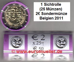 Belgien ...Sichtrolle...2 Euro Sondermünze 2011...Intern.Frauentag   
