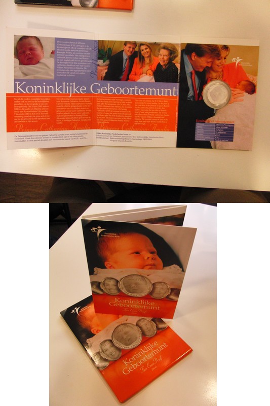  Niederlande  10 Euro  2004 FM-Frankfurt  Feingewicht: 16,46g Silber vz  „Geburt Catharina“   