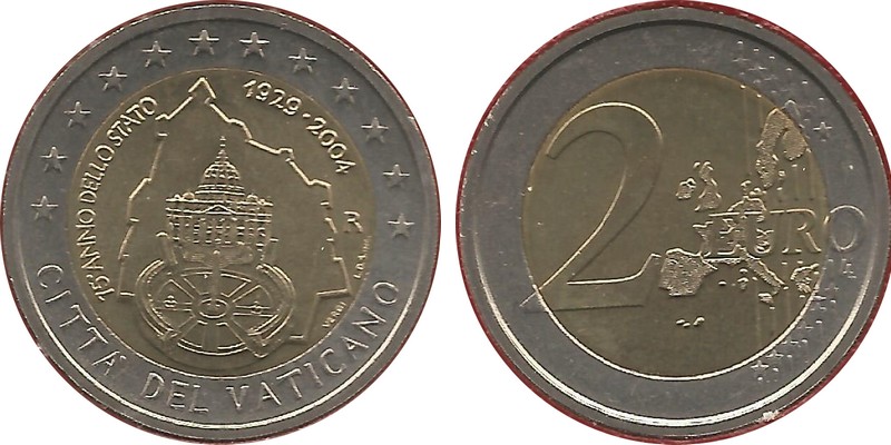  Vatican  2 Euro  2004  FM-Frankfurt  vorzüglich      Jean Paul II.   
