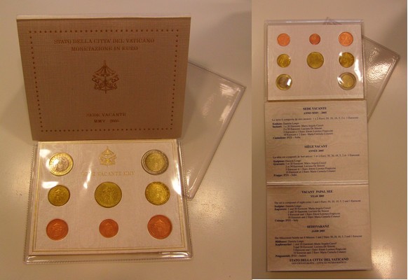  Vatican  Kursmünzensatz  2005  FM-Frankfurt  stg   