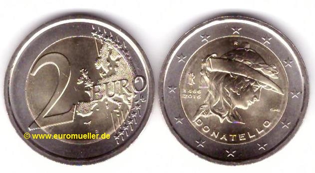 Italien 2 Euro Sondermünze 2016...Donatello...unc.   