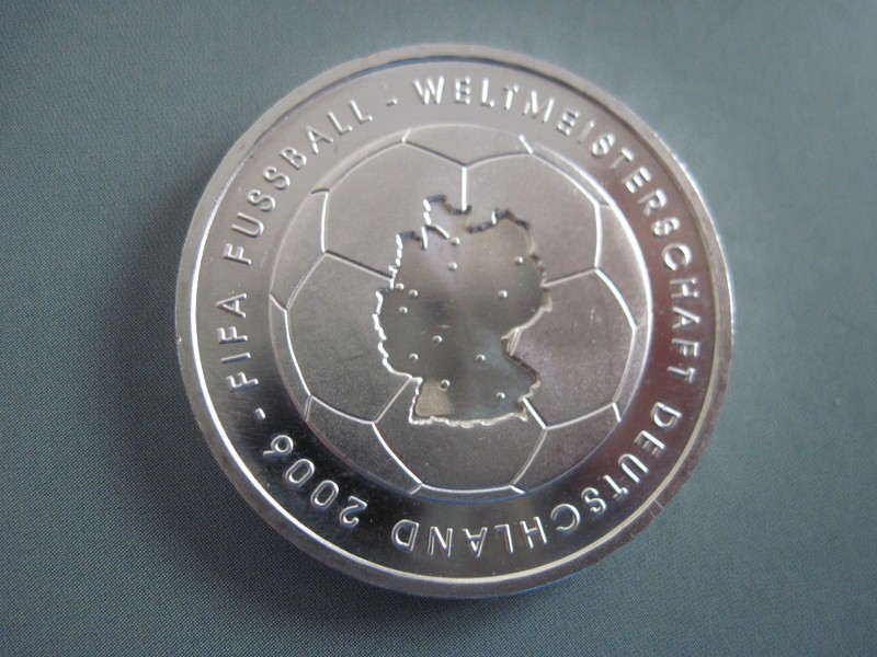  10 Euro Fußball WM 2006 Ausg. I 2003 J 925er Silber vorzüglich   