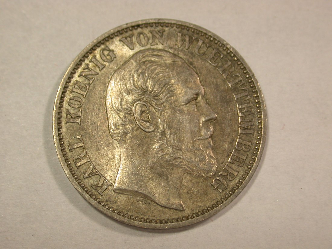 A204 Württemberg 1/2 Gulden 1870 in f.st EA !! Orginalbilder