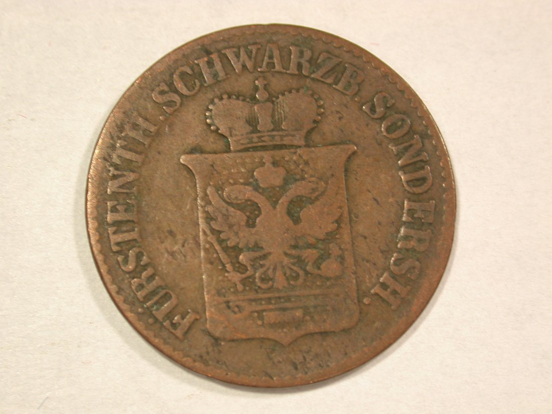  A204 Schwarzburg Sondershausen 3 Pfennig 1846 A in gering/ss  Orginalbilder   
