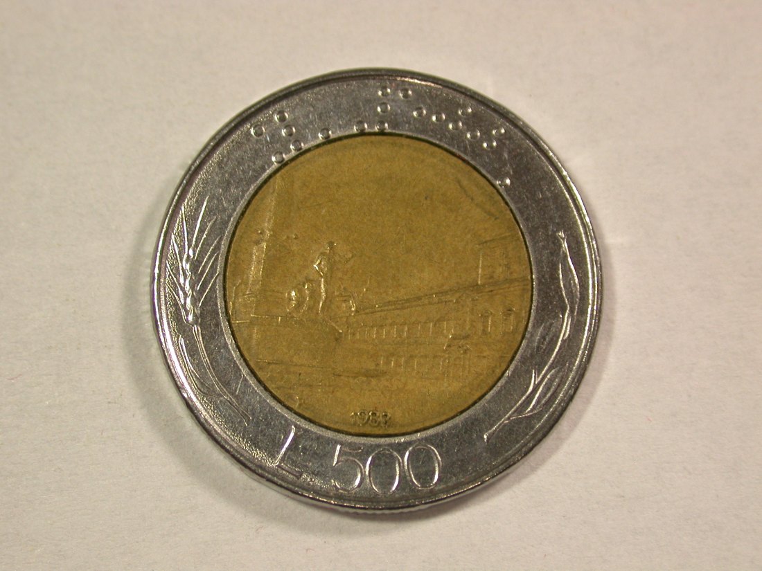 A110 Italien 500 Lire 1983 in vz+ Orginalbilder